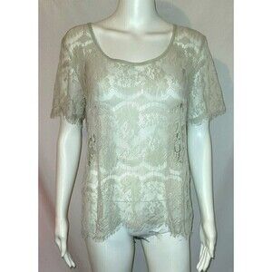 Fossil Sheer Lace Blouse - Size S
